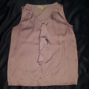 SZ SMALL LOFT LILAC SOFT RUFFLE BLOUSE